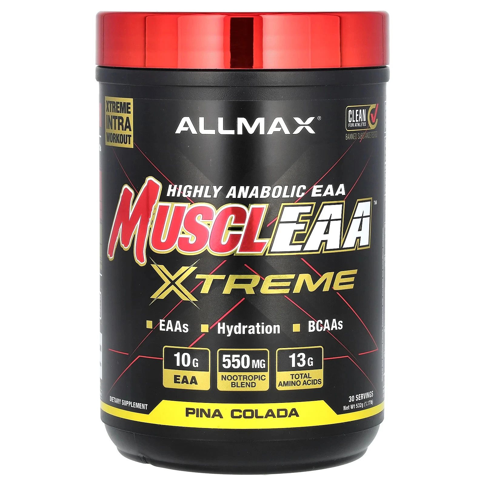 MUSCLEAA™ Xtreme, Pina Colada, 1.17 lb (532 g)