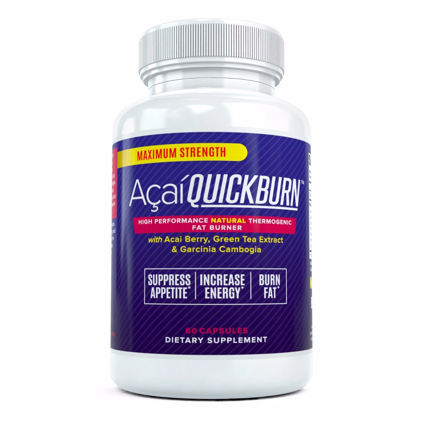 Acai QuickBurn: Most Powerful Thermogenic Fat Burner That's Still Legal! 60 Caps