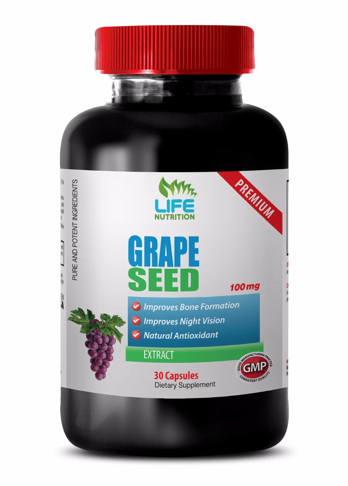 Strength Antioxidant Support - GRAPE SEED EXTRACT 150MG - 1 Bottle 30 Capsules