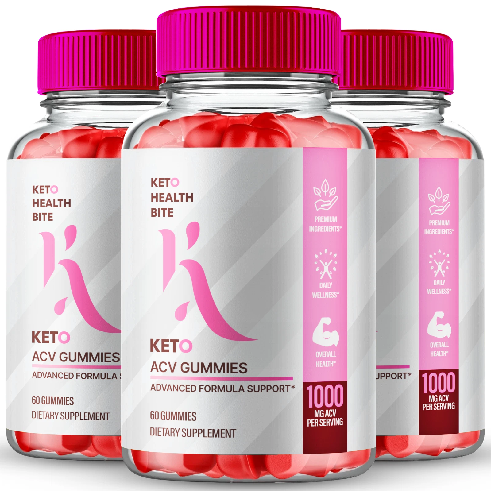 (3 Pack) Keto Health Bite ACV Gummies, KetoHealthBite Advanced Weight Loss Gummy