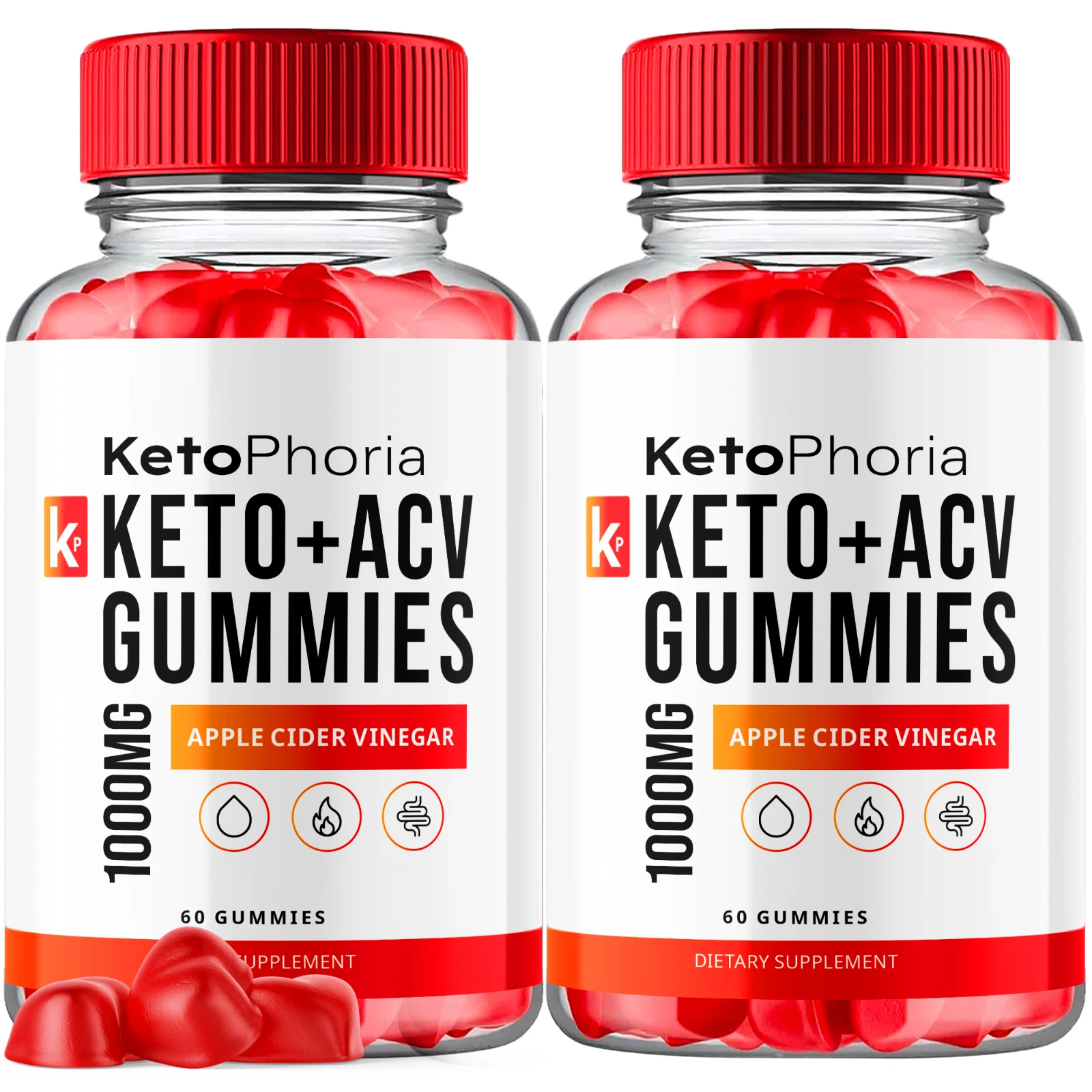 KetoPhoria Apple Cider Vinegar Gummies Max ACV Strength Supplement 120 Gummies