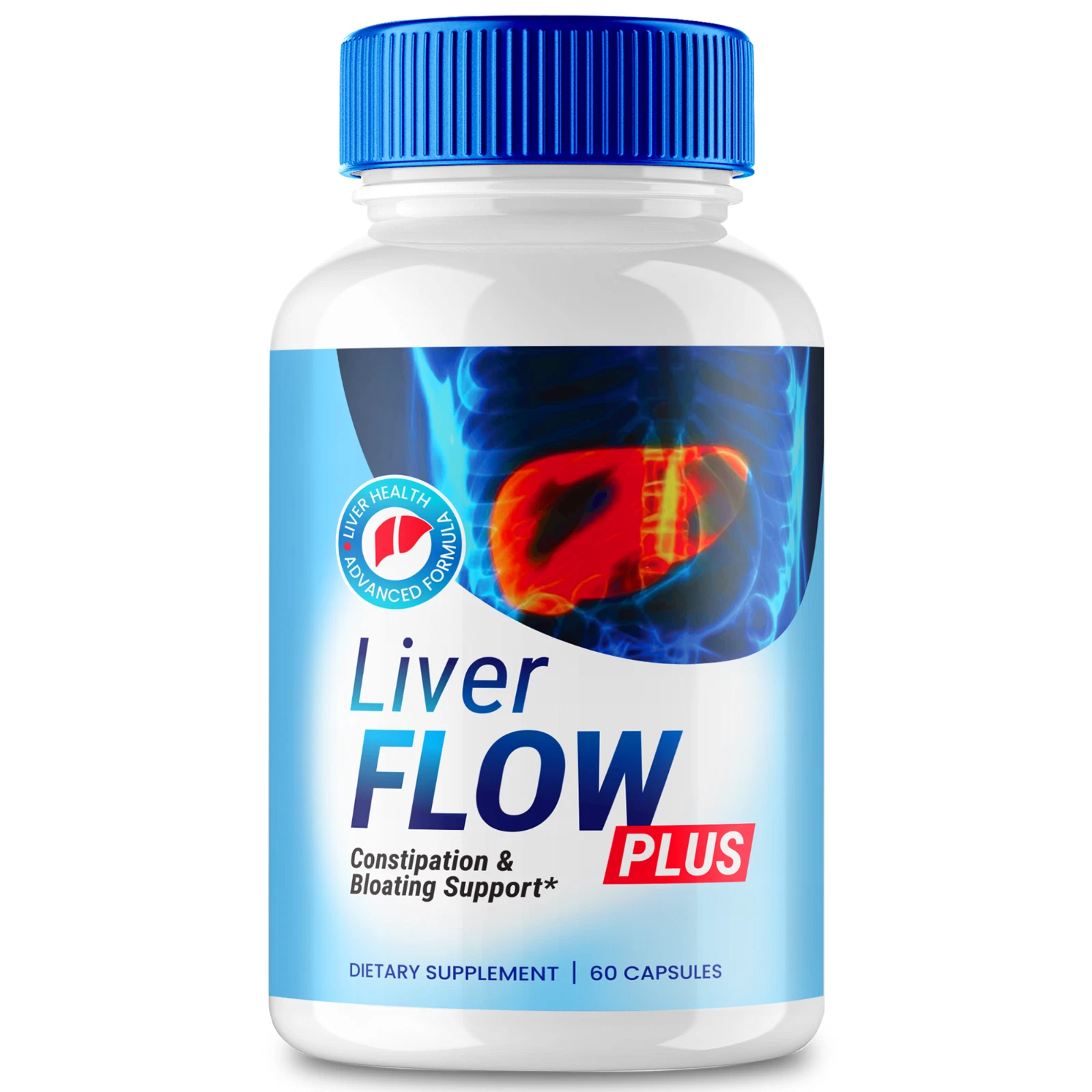 Liver Flow Plus Capsules LiverFlow Pills Gut Health Formula Supplement 60ct