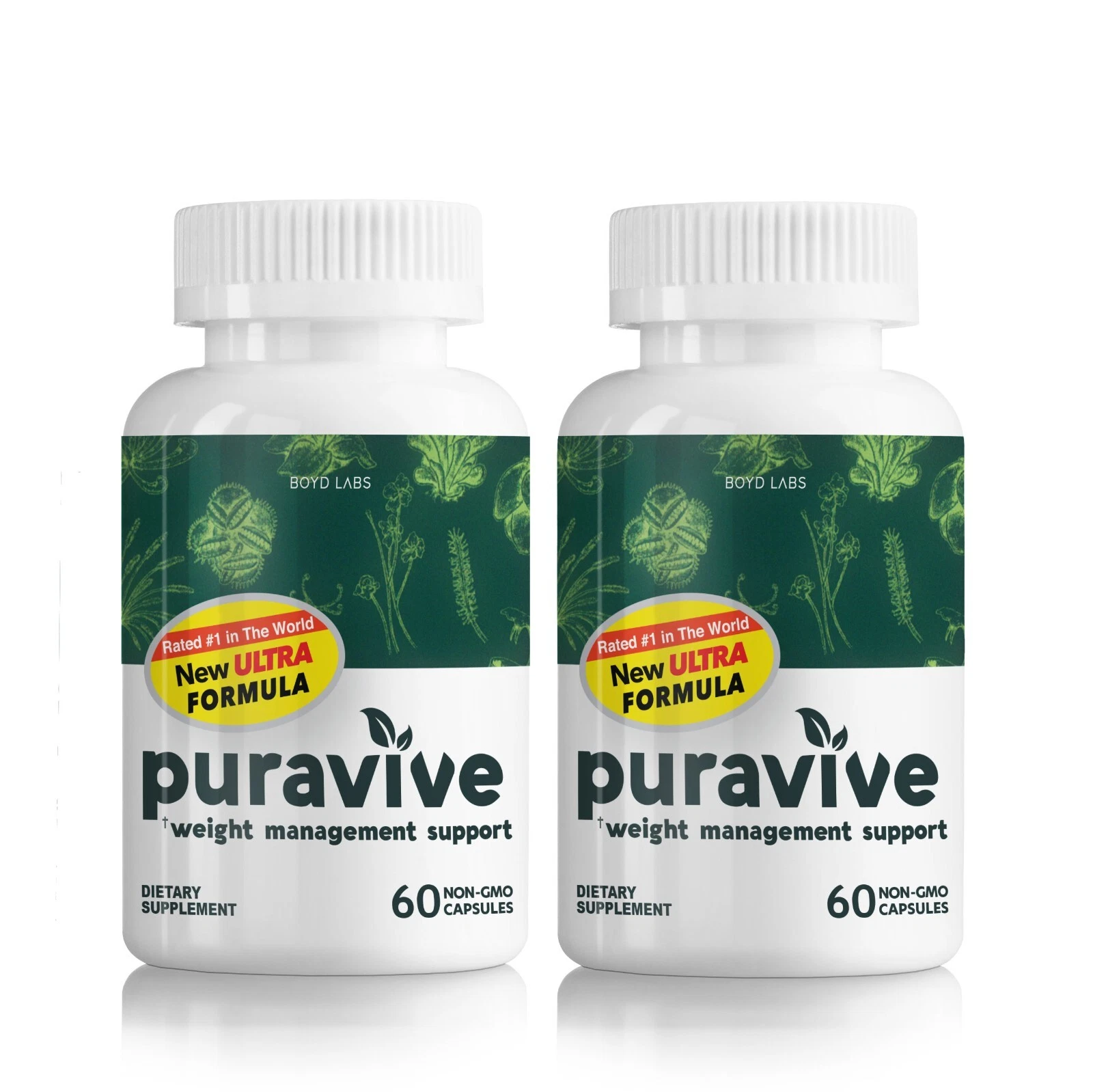 [116336772828] (2 PACK) NEW Puravive Ultra Weight Loss Capsules - 120 Capsules - Ultra Formula