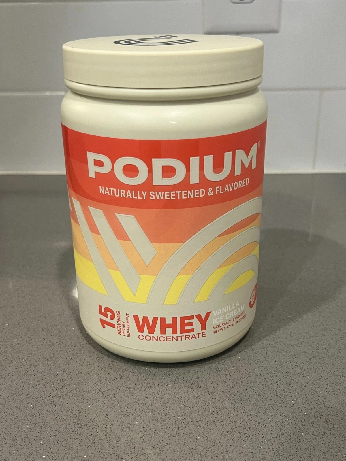 Podium Nutrition Whey Protein - Vanilla Ice Cream - 16.72oz Exp 03/2026 *SEALED*