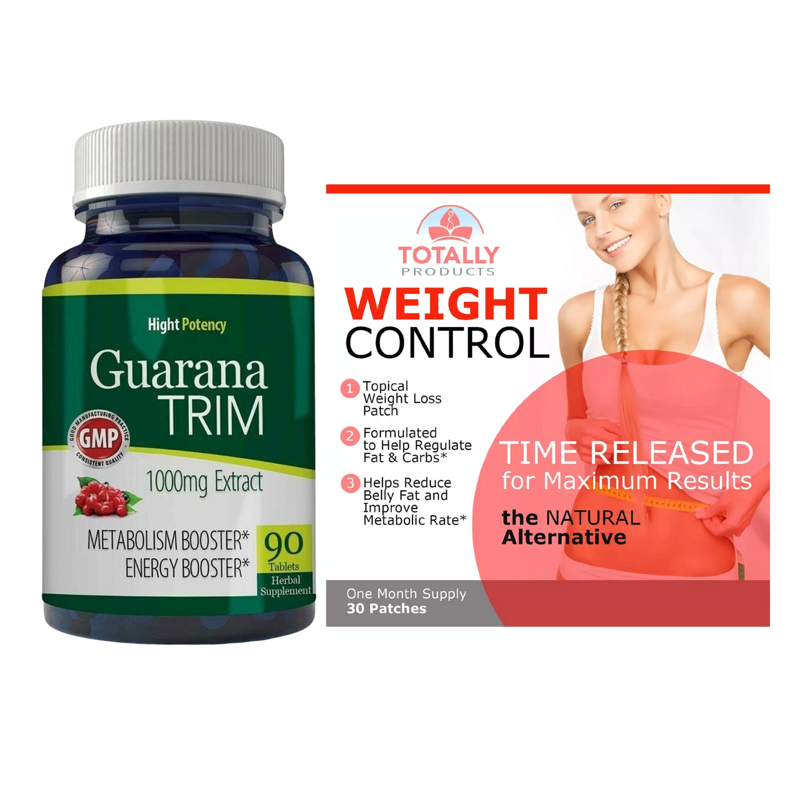 Guarana Extract Metabolism Booster Herbal Supplements Topical Weight Loss Patch