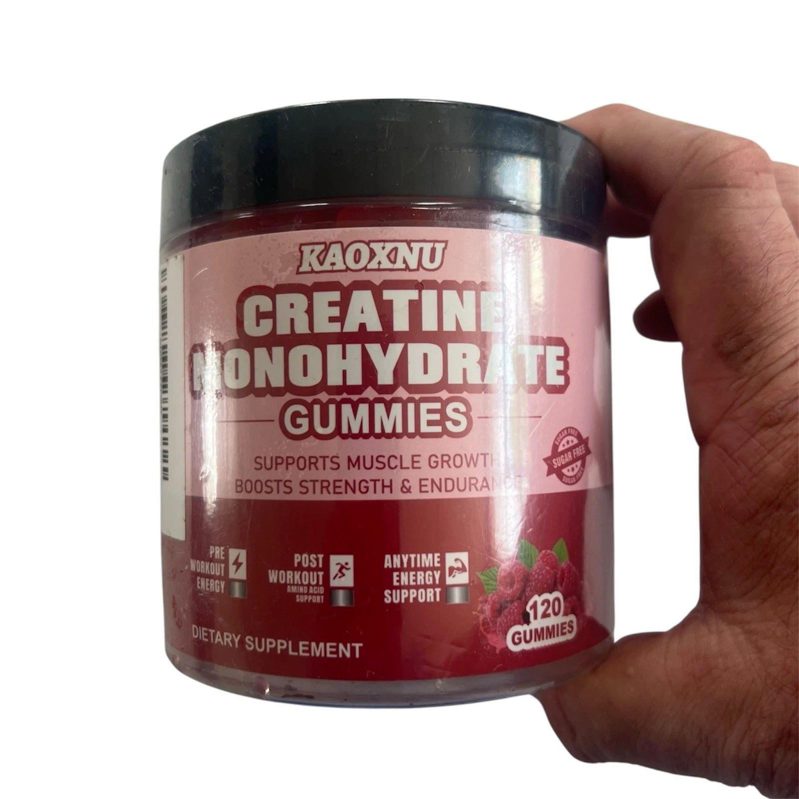 Kaoxnu Creatine Monohydrate Gummies 120 gummies Muscles Strength Exp 08/26