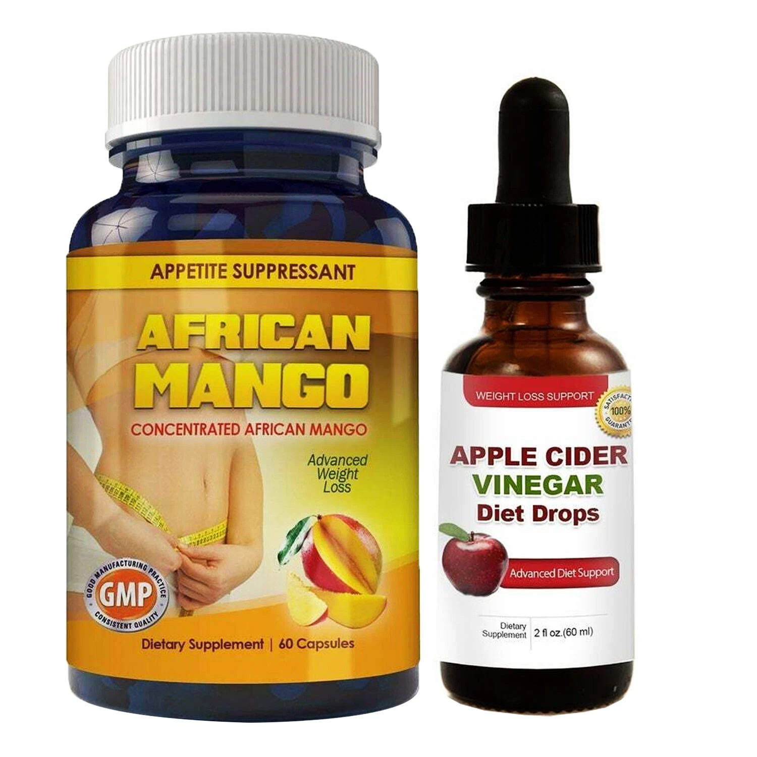 African Mango Weight Loss Capsules & Apple Cider Vinegar Fat Burner Diet Drops