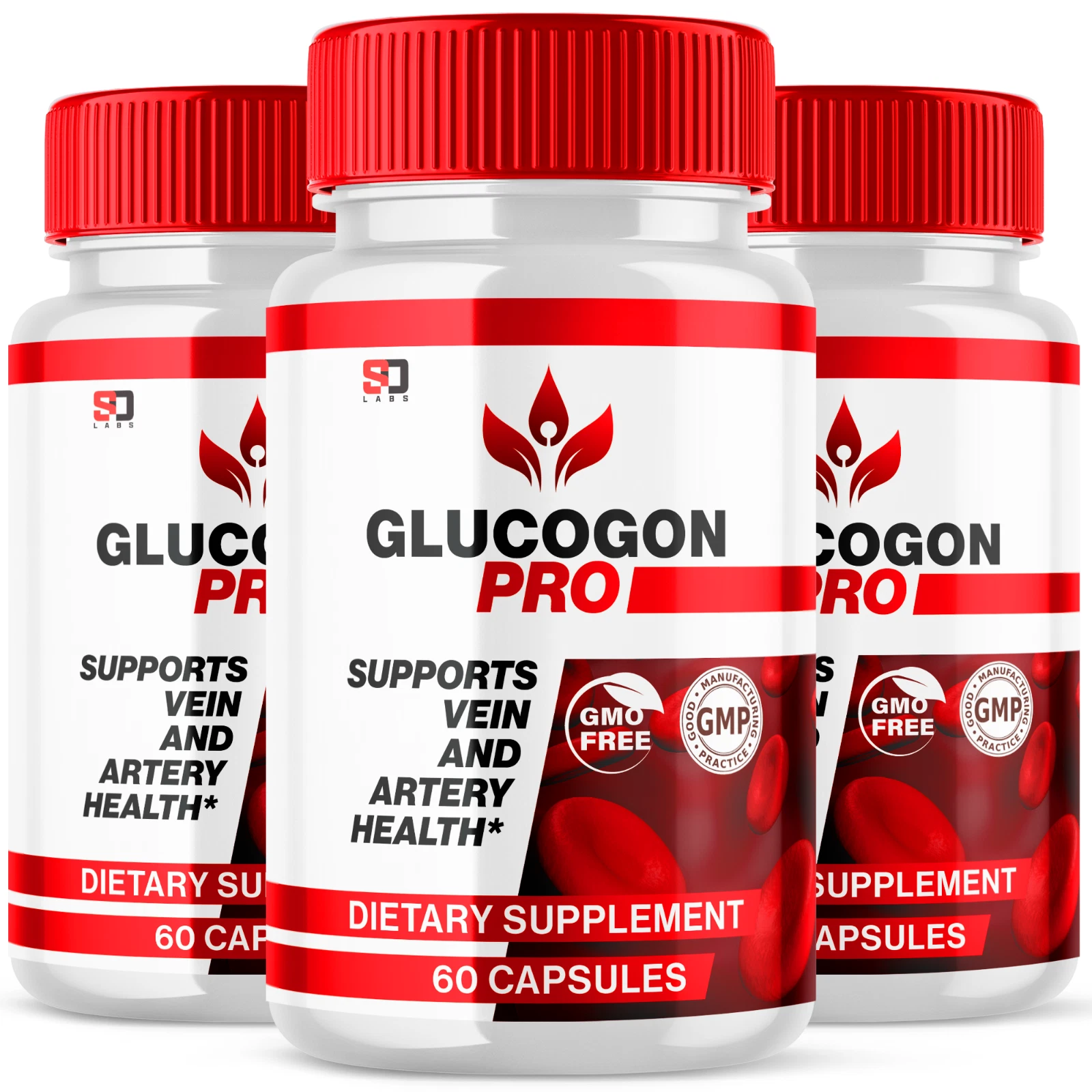 (3 Pack) Glucogon Pro Pills - Advanced Blood Sugar Health Support Formula 180ct