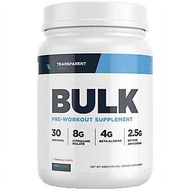 Transparent Labs Bulk Pre-Workout Supp. - Tropical Punch (1.55 Lbs. / 30 Srv)