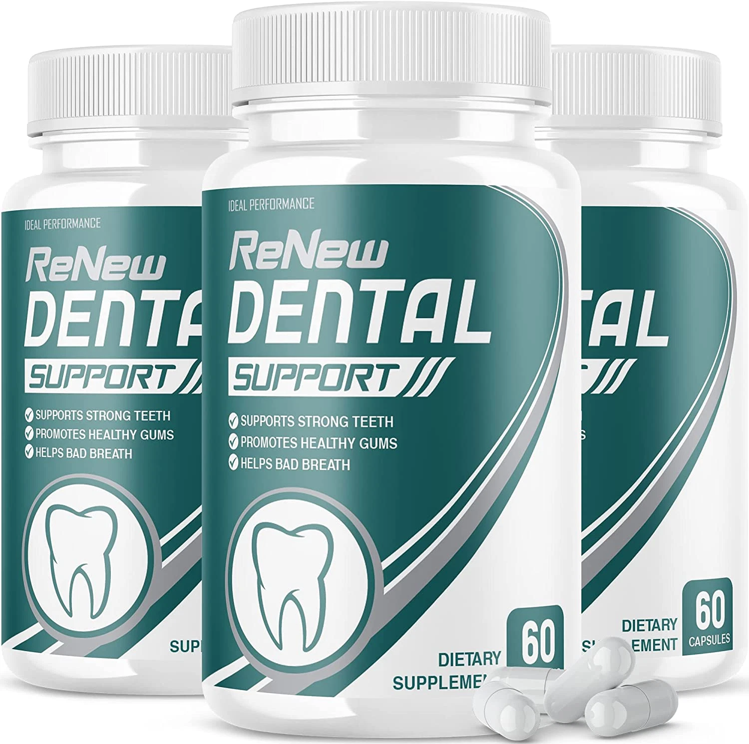 [175365323622] (3 Pack) Renew Dental Support Pills Cleanser (180 Capsules)