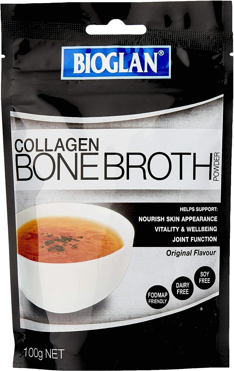 Bioglan Collagen Bone Broth Powder 100g Help Collagen Production Nutrislim Diet
