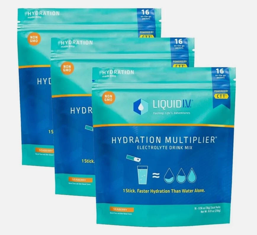 Liquid I.V. Hydration - Seaberry Multiplier Hydration Powder - 48 Packets *NEW*