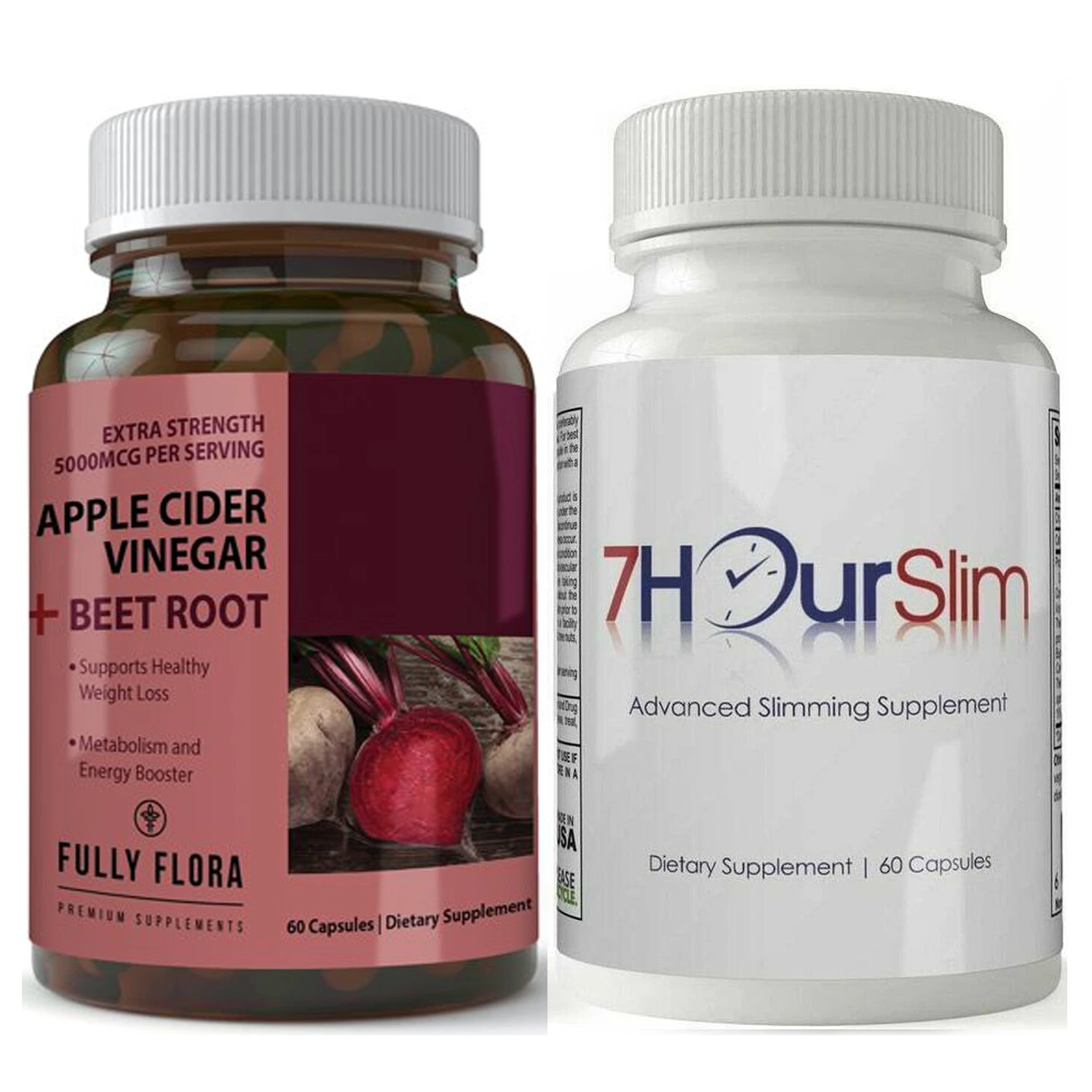 Apple Cider Vinegar Beet Root Weight Loss Pills 7Hour Slim Fat Burner Supplement