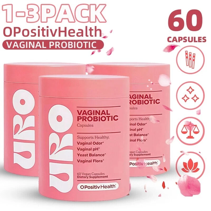 1-3PCS URO O Positiv Vaginal Probiotics FOR Women pH BalanceW/ Prebiotics 60 Cts