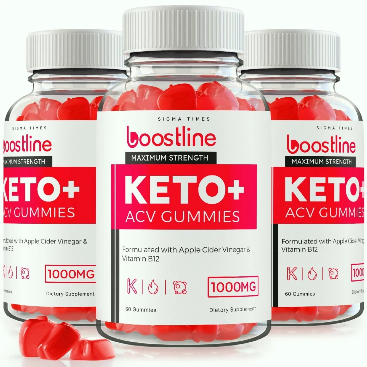 (3 Pack) Boostline Keto + ACV Gummies to Suppress Appetite & Boost Weight Loss