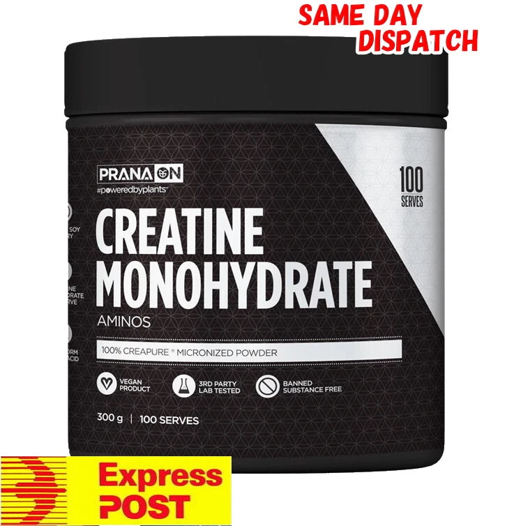 PRANA ON CREATINE MONOHYDRATE POWDER 300G 100% CREAPURE VEGAN PranaOn PROTEIN