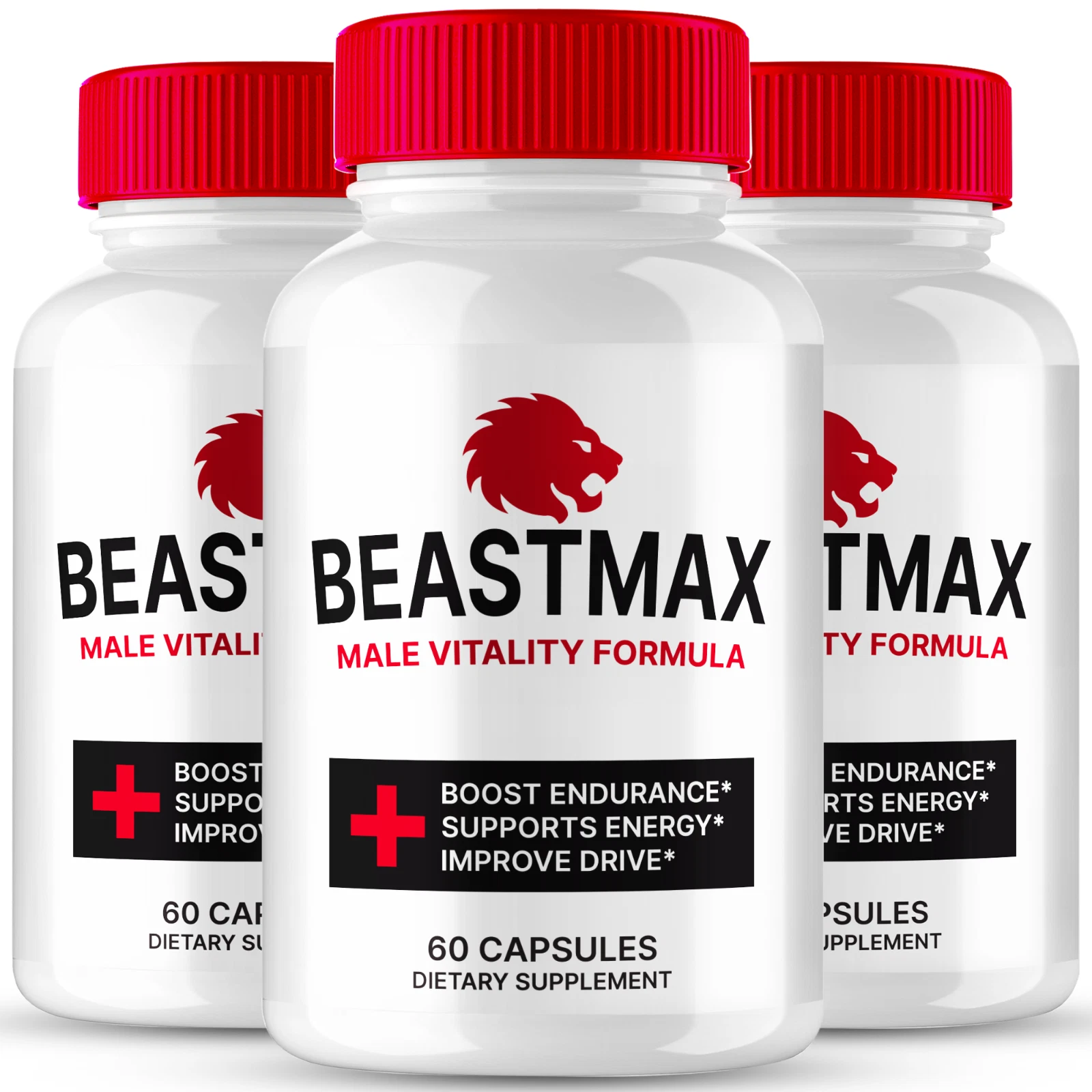 (3 Pack) BeastMax Men Supplement Pills, Beast Max Performance Male Capsules