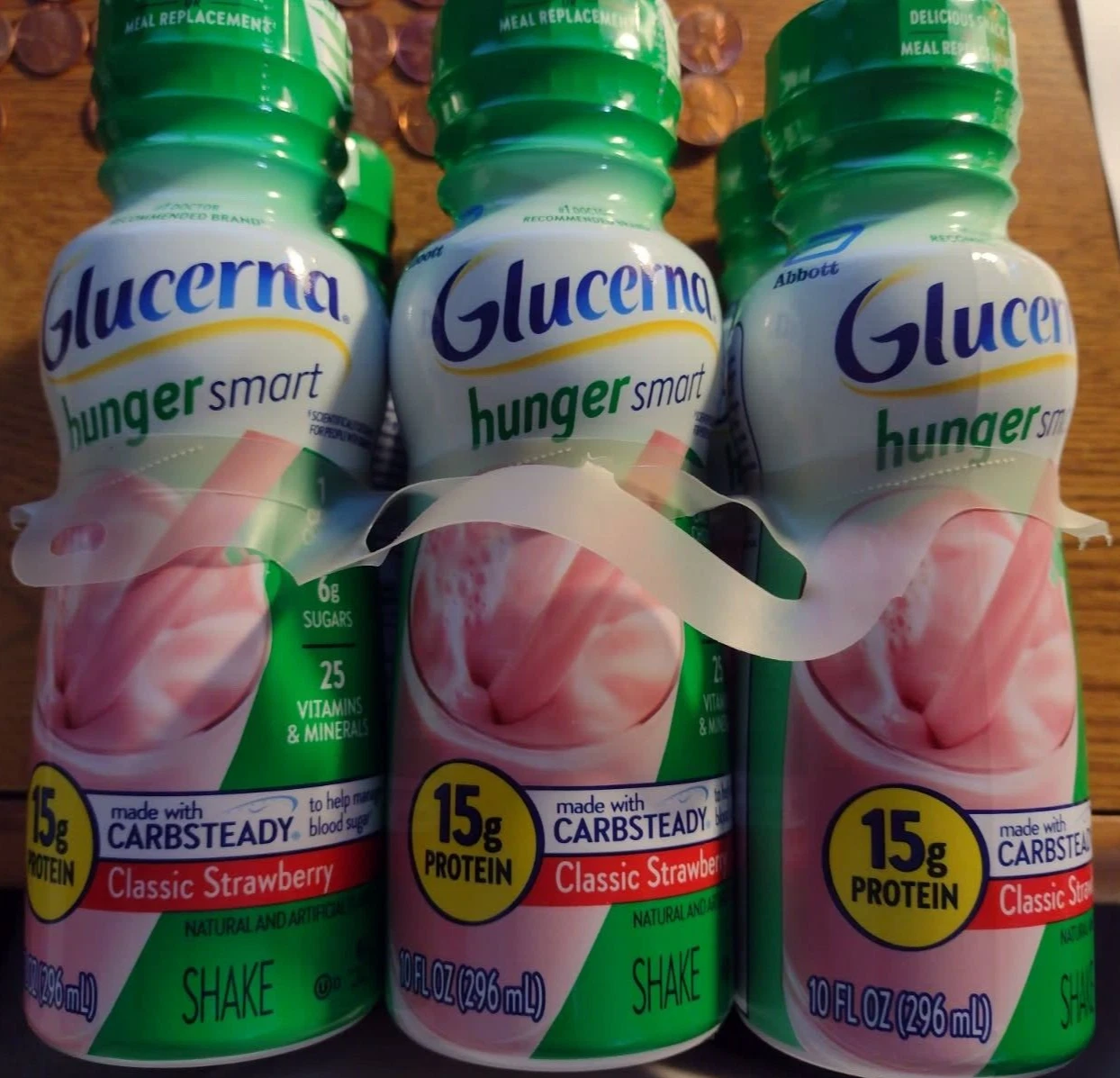 Glucerna Hunger Smart Shake, Creamy Strawberry, 10-fl-oz Bottle, 6 Count