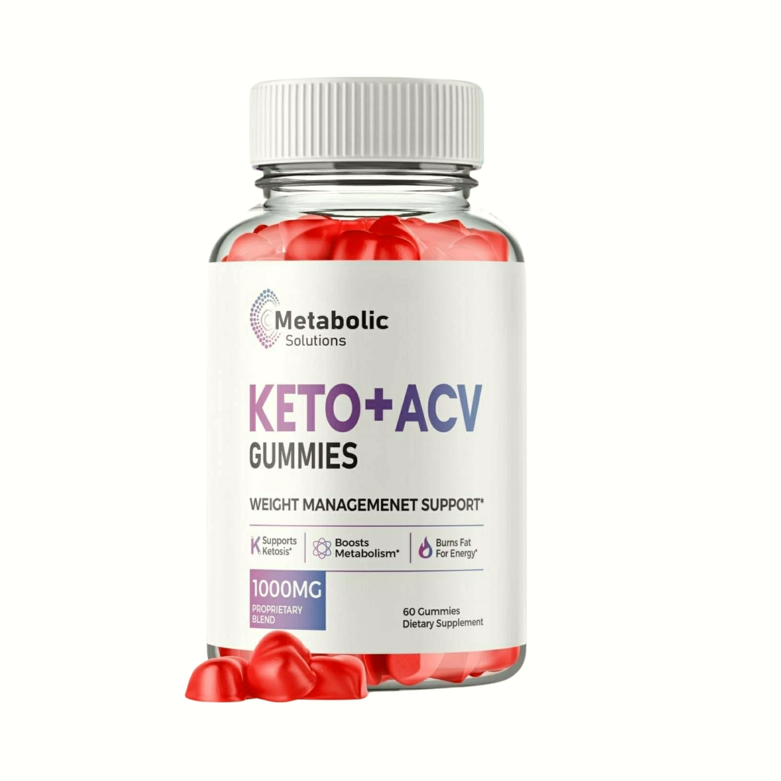 Metabolic Solutions Keto ACV Gummies For Weight Loss - 60 Gummies