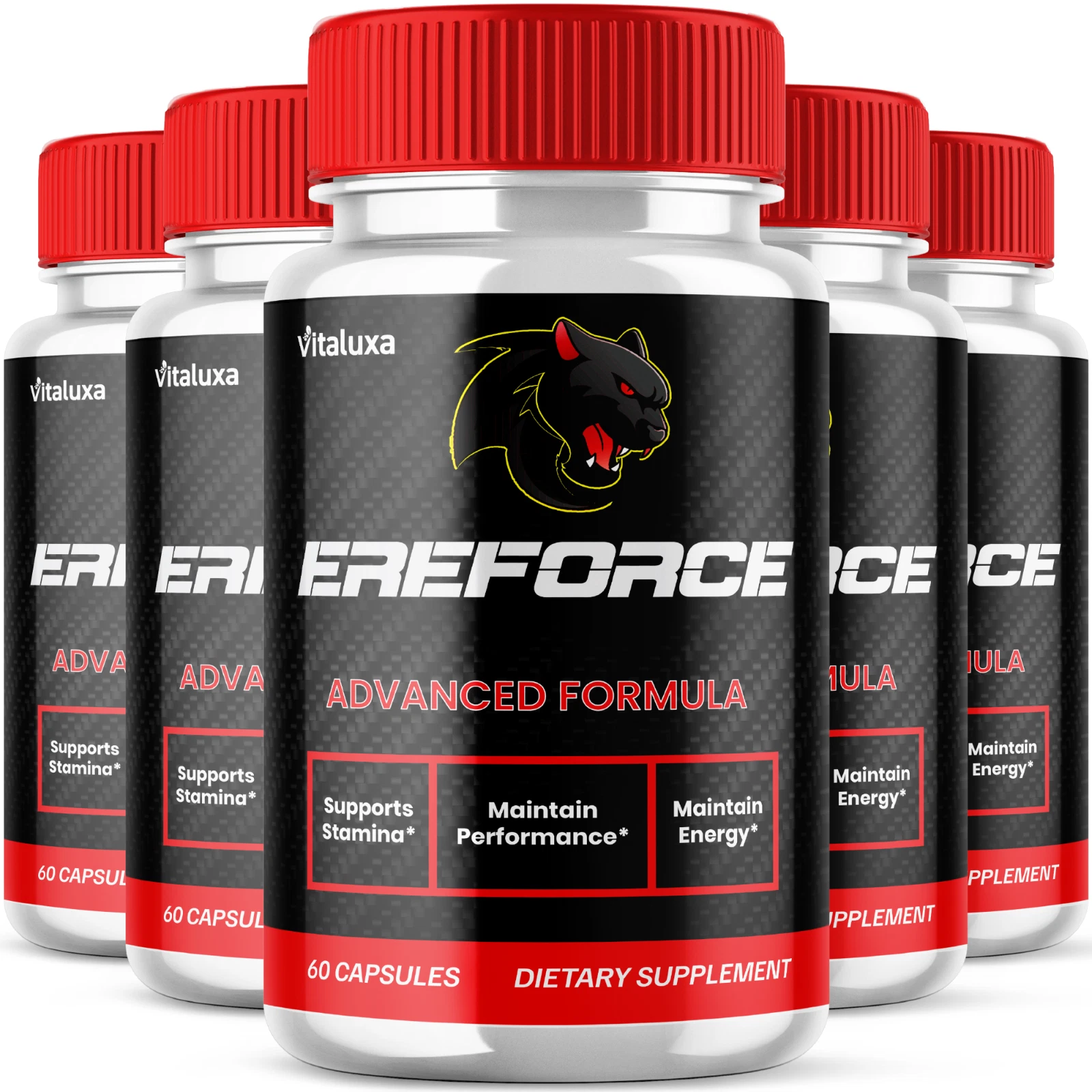 (5 Packs) Ereforce Pills for Men, Advanced Ere Force Male Support (300 Capsules)