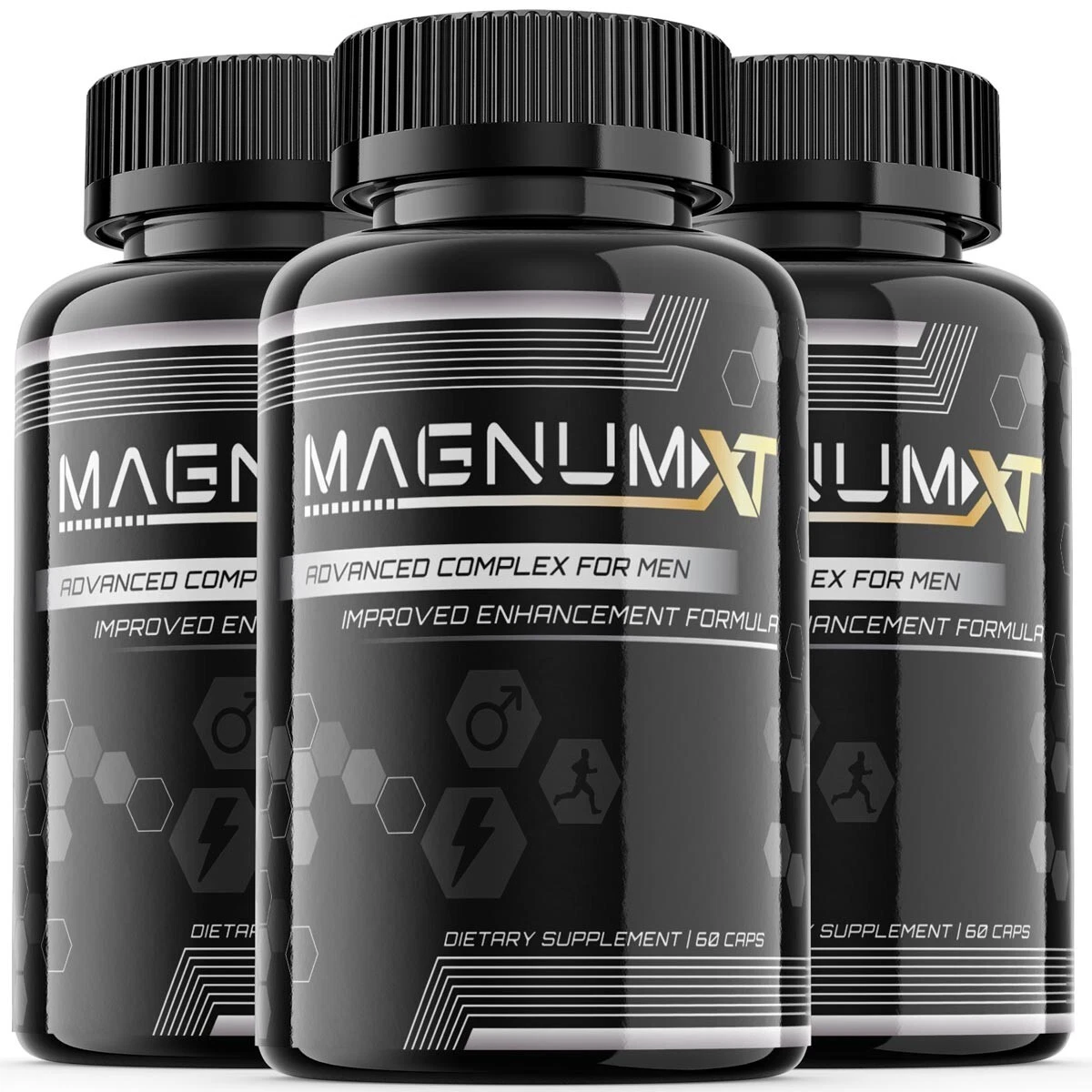 Magnum XT - Male Virility - 3 Bottles - 180 Capsules