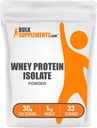 BulkSupplements Whey Protein Isolate Powder - Unflavored Protein Powder