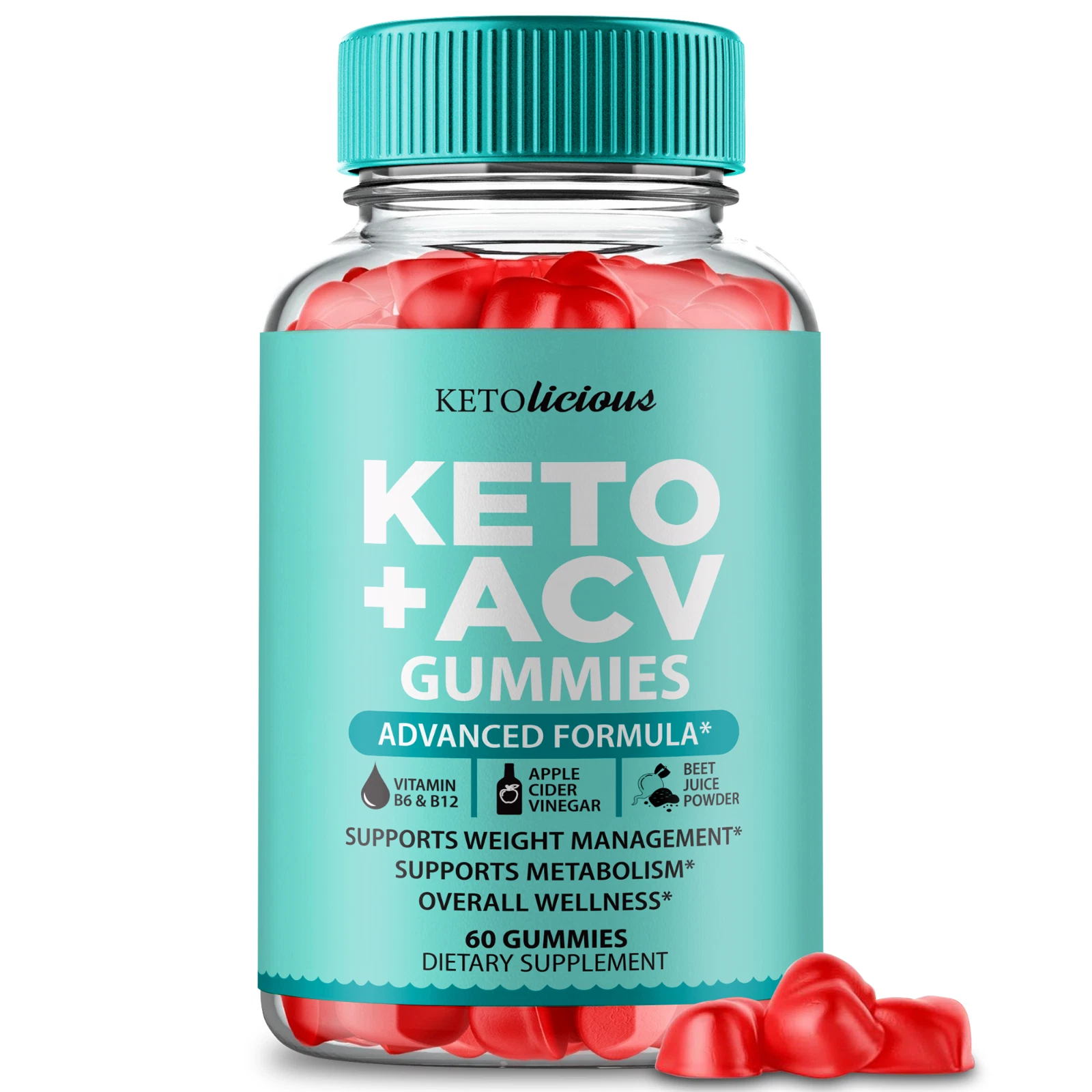 Ketolicious Keto ACV Gummies for Advanced Weight Loss and Energy 60ct