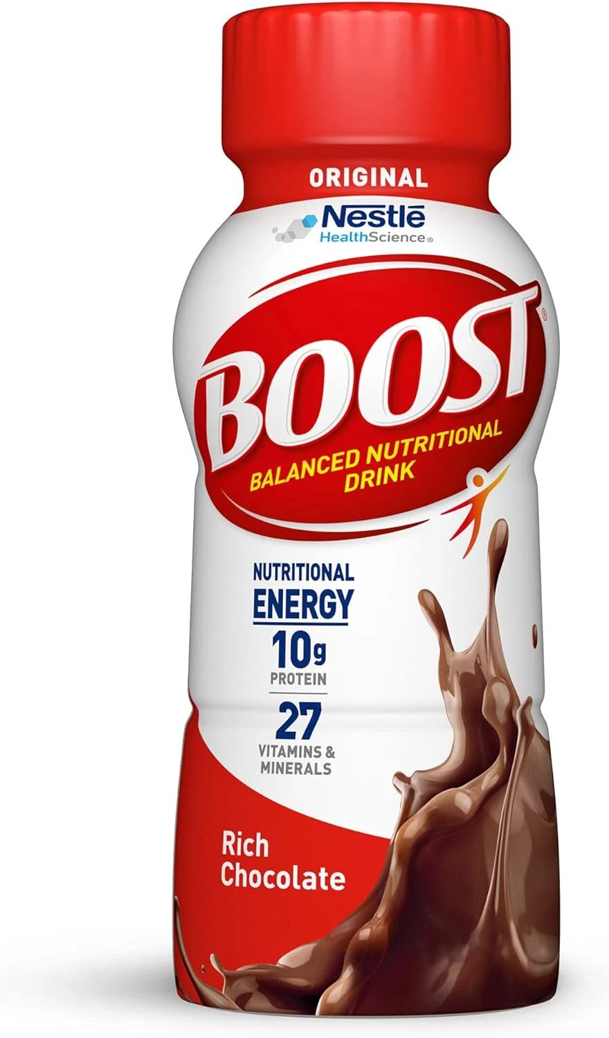 BOOST Original Nutritional Drink 24-Pack – Rich Chocolate, 8 fl oz Bottles