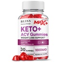 Bliss Max + Keto ACV Gummies, Bliss Max+ 2x Stronger ACV Gummies (1 Bottle)