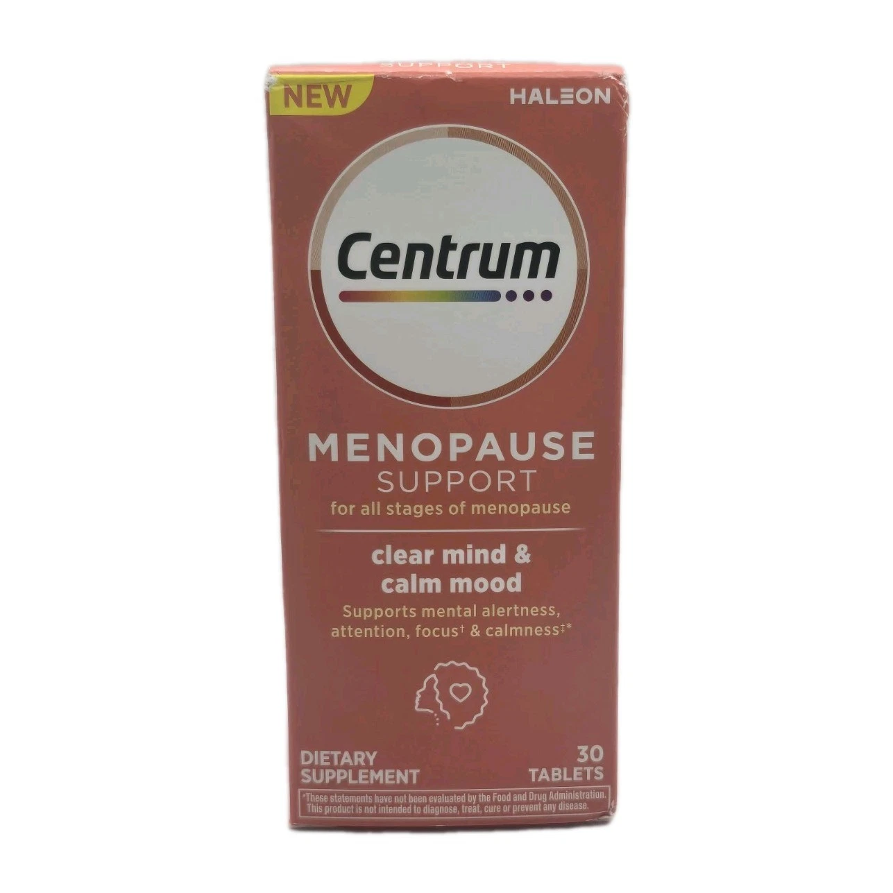 Centrum Menopause Support Clear Mind & Calm Mood 30 Tablets Exp 1/26 Focus
