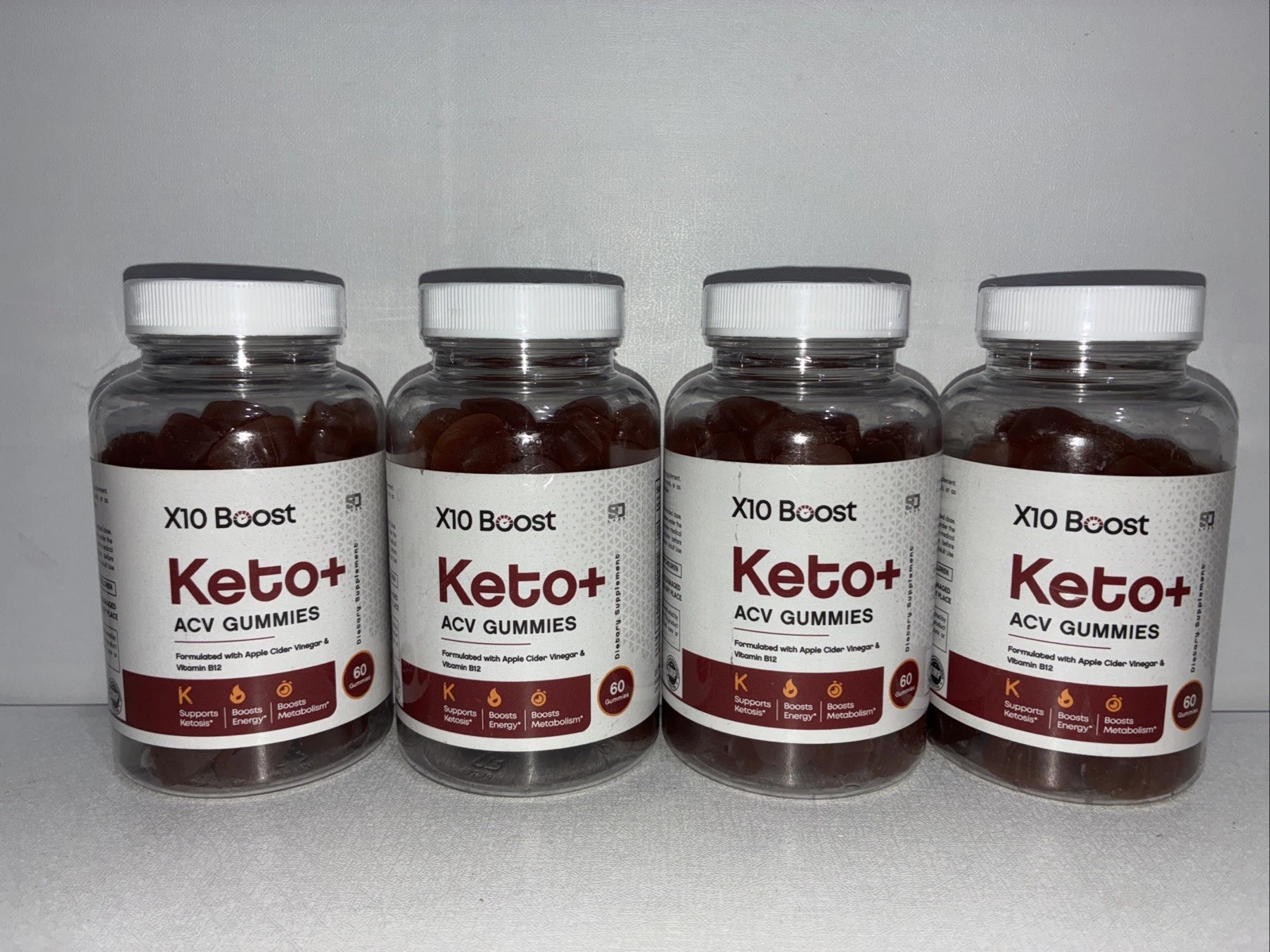 Lot Of 4-X10 Boost Keto ACV gummies, X10 Boost Gummies Weight Loss (240 Gummies)
