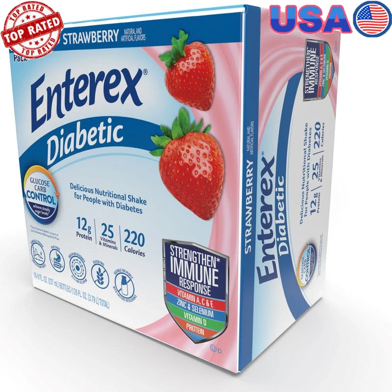 16 Pack Diabetic Nutritional Meal Replacement Shake 12g Protein 4g Fiber New