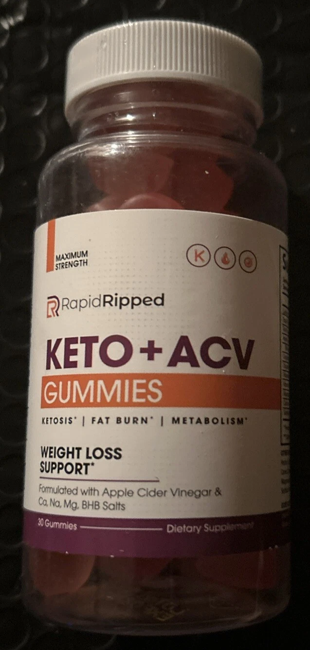 Rapid Ripped KETO+ACV Weight Loss Support Gummies X 2 bottles