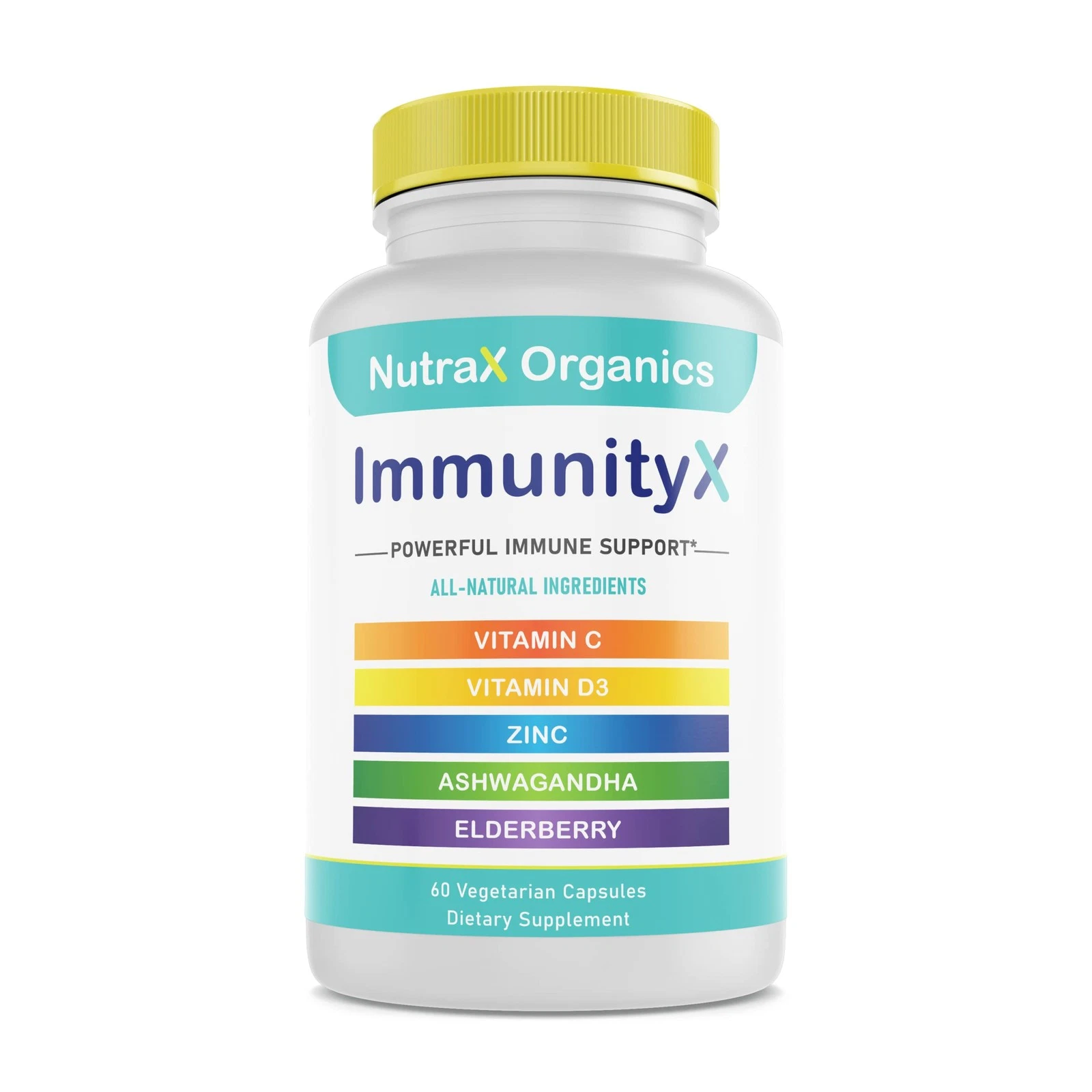 All-in-One Organic Immune Support Supplement 60 Vegan Capsules - Elderberry 5...