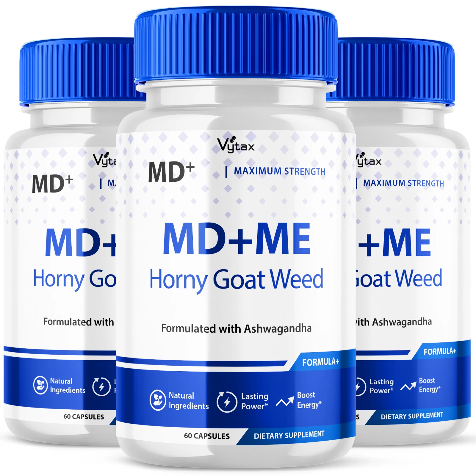 (3 Pack) MD+ME Male Enhancement Pills - Maximize Energy, Vitality & Stamina