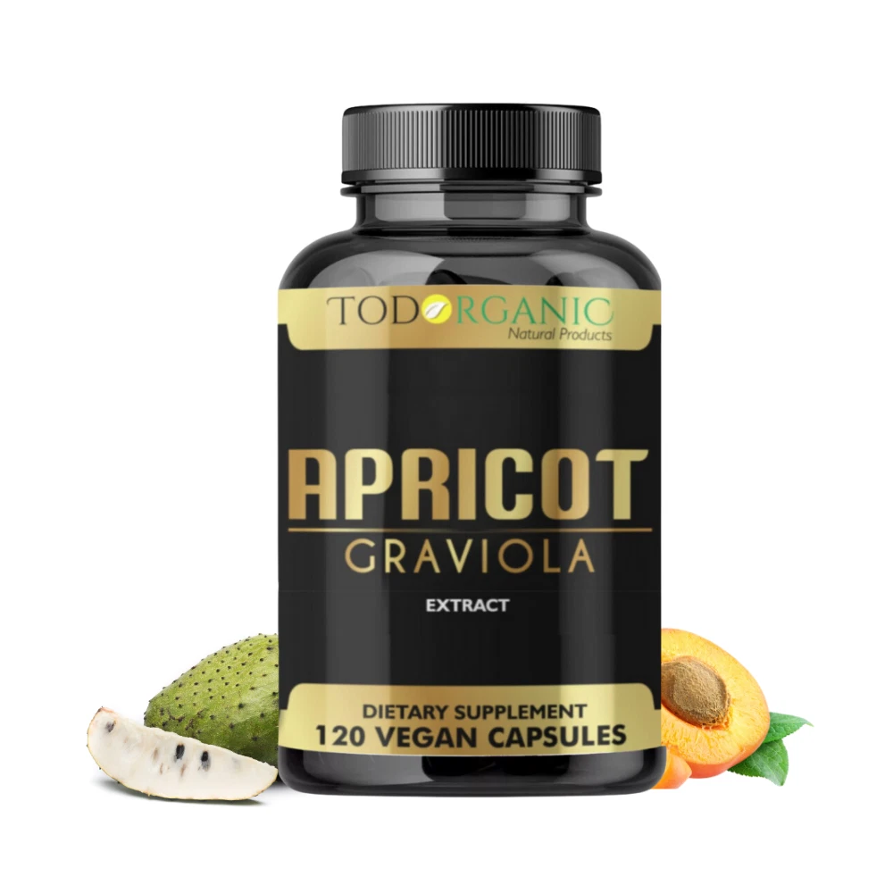 Vegan Dietary Supplement - Apricot and Graviola Extract 120 Capsules