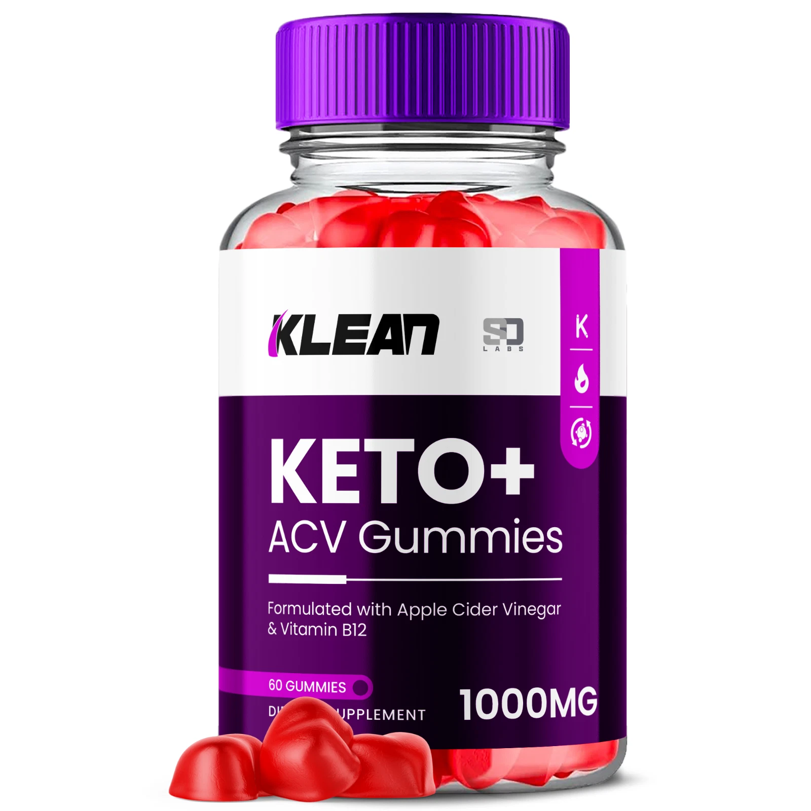 Klean Keto ACV, Klean Keto ACV Gummies for Weight Loss and Fat Burn (60 Gummies)