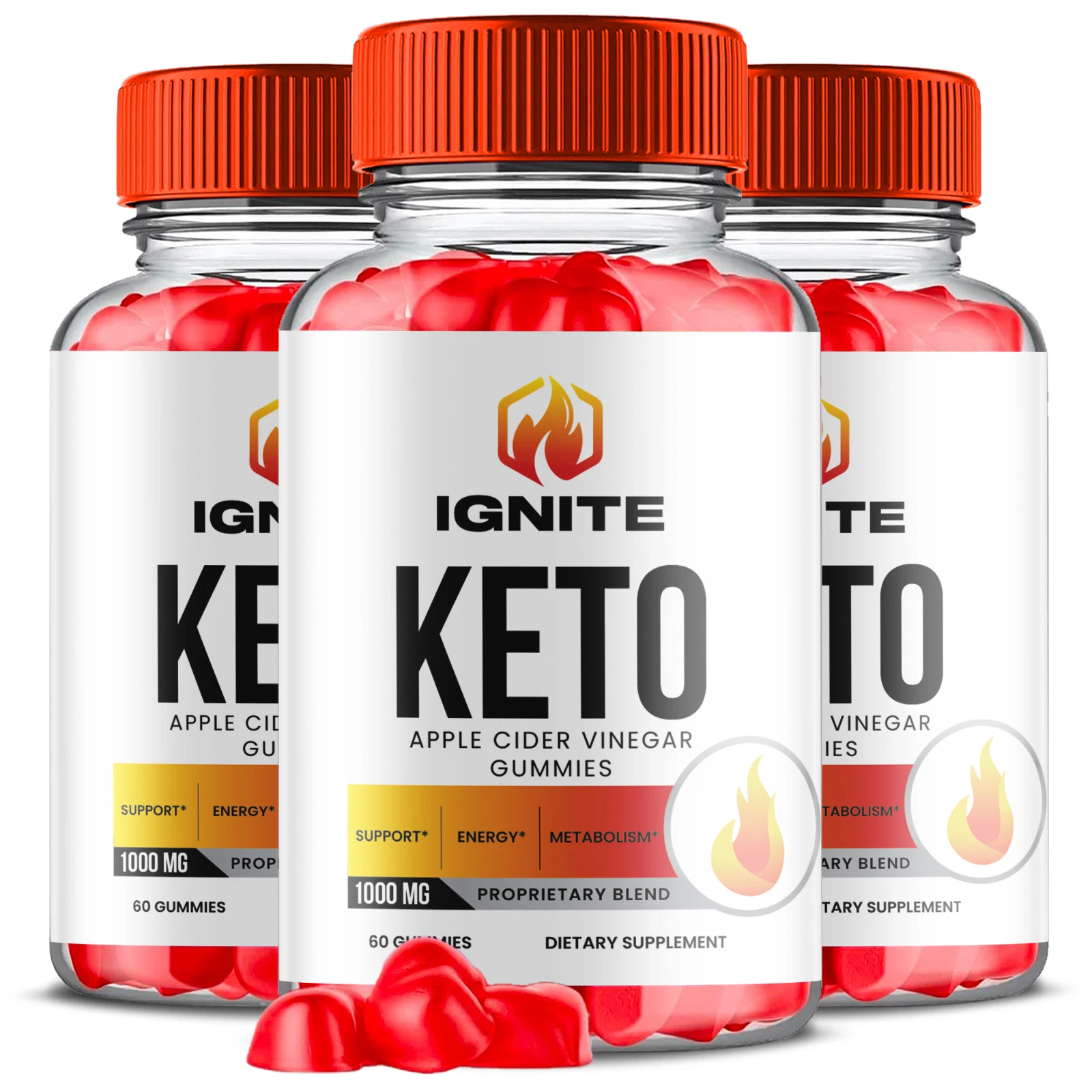 (3 Pack) Ignite Keto, Ignite Keto ACV Advanced Weight Loss Support (180 Gummies)
