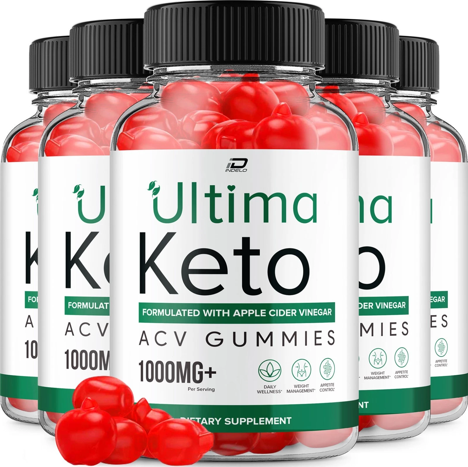(5 Pack) Ultima Keto ACV Gummies Supplement – Ultima ACV Gummy Vitamin B12