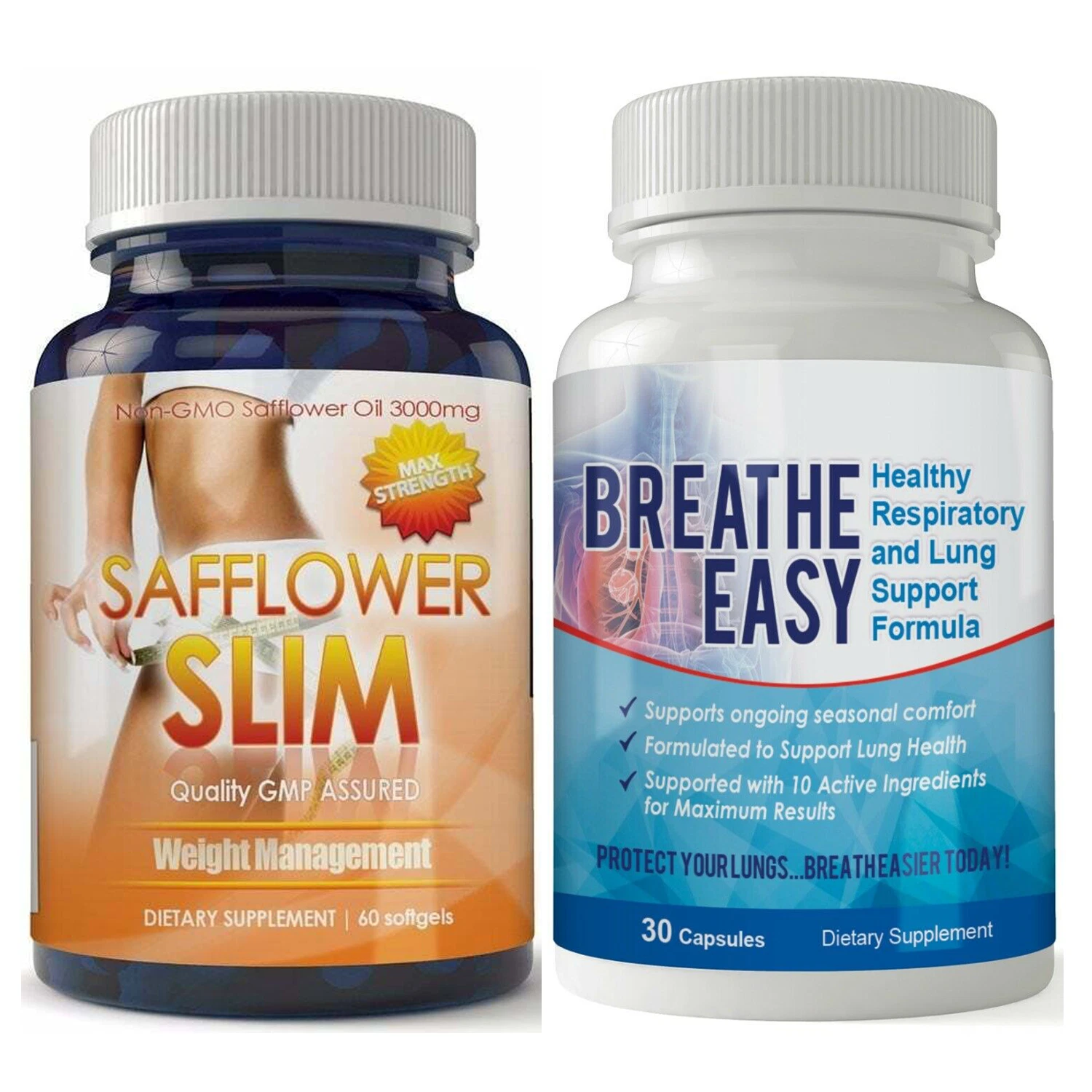 Safflower Oil Weight Loss Pill Respiratory System Lung Health Dietary Supplement