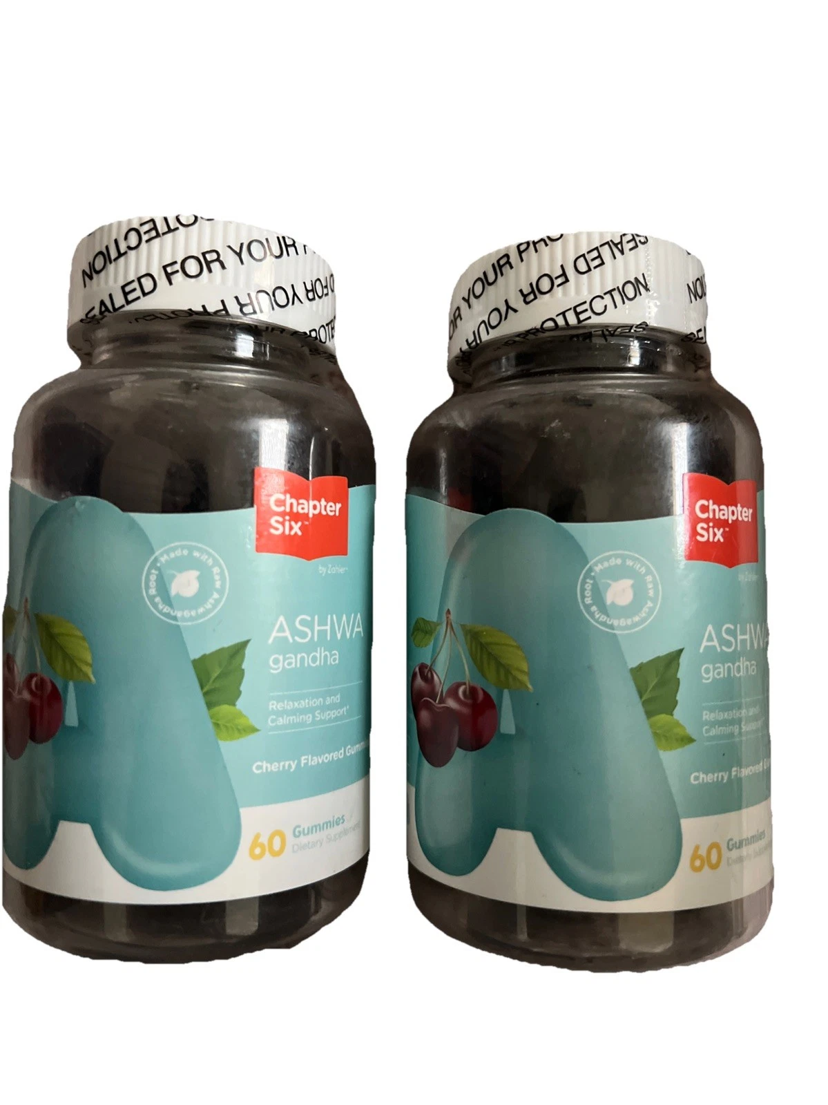 2xChapter Six Ashwaganda relaxation andcalmingsupport 60ct cherry flavor EXP9/26