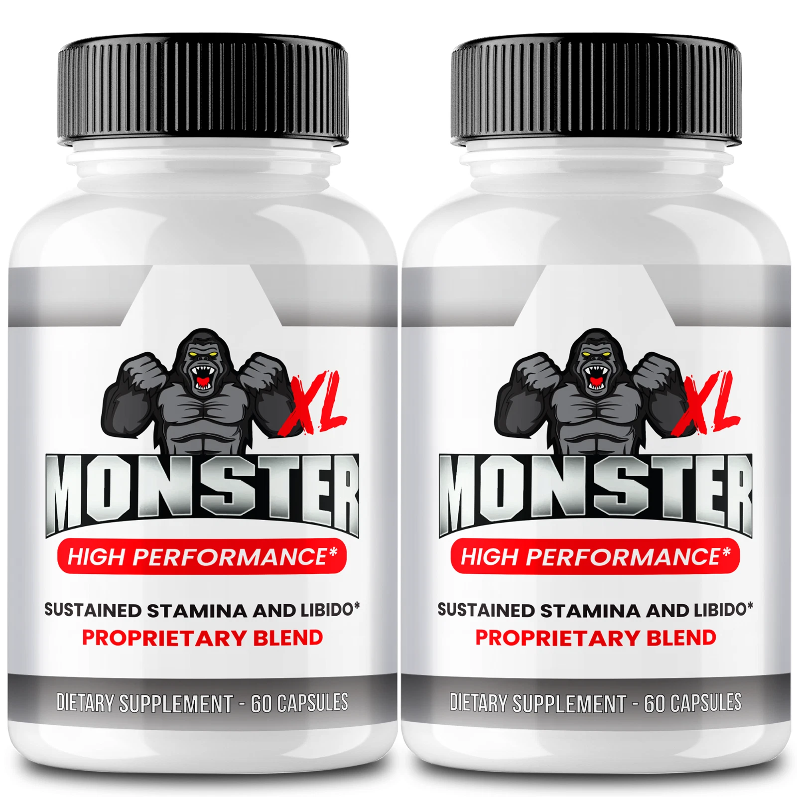 (2 Pack) Monster XL Men Capsules, Male Health Pills to Boost Performance