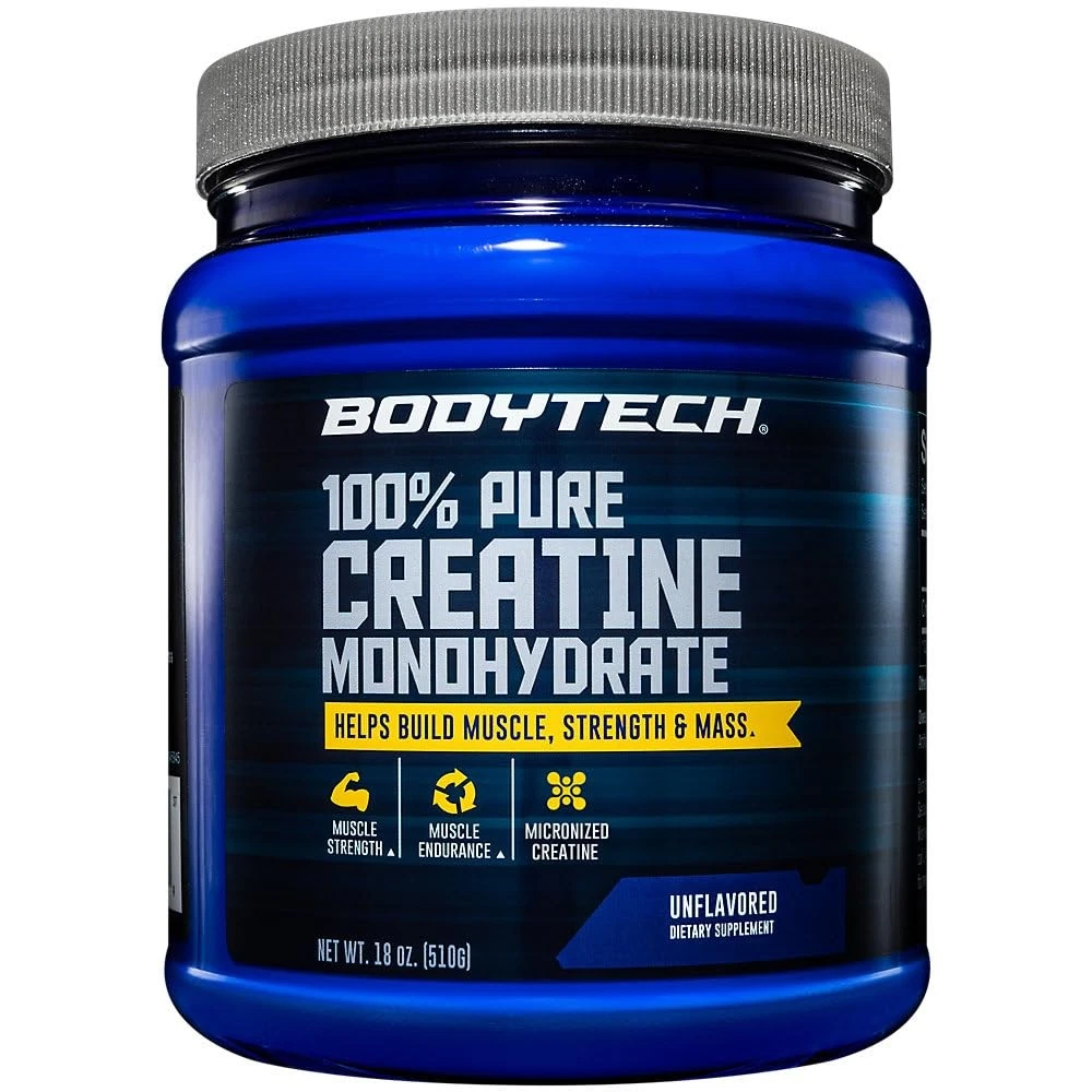 Bodytech 100% Pure Creatine Monohydrate Powder - Premium Micronized Cr