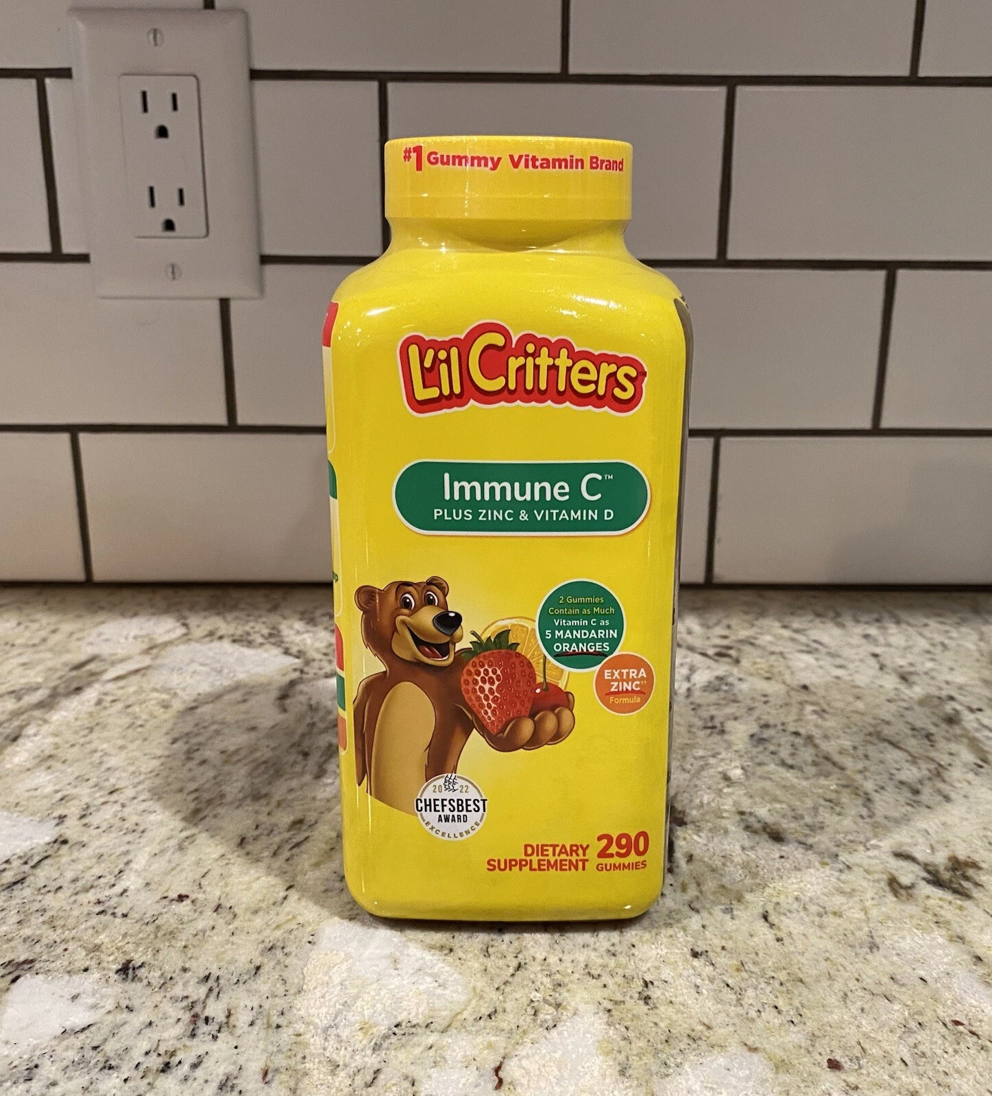 VitaFusion L’IL CRITTERS Immune C Vitamin C + D + Zinc Supplement 290 Gummies