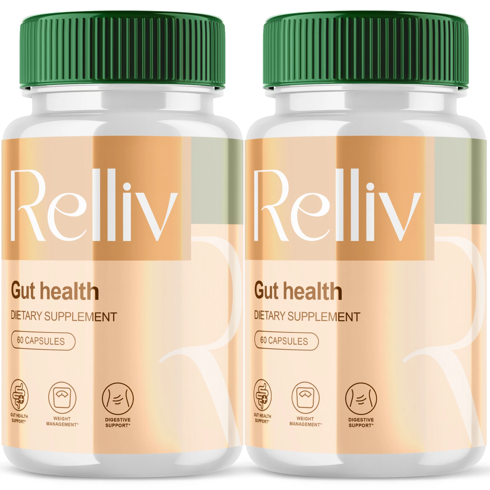 Relliv Probiotic Gut Health Formula, Enhance Digestive Function 120 Capsules