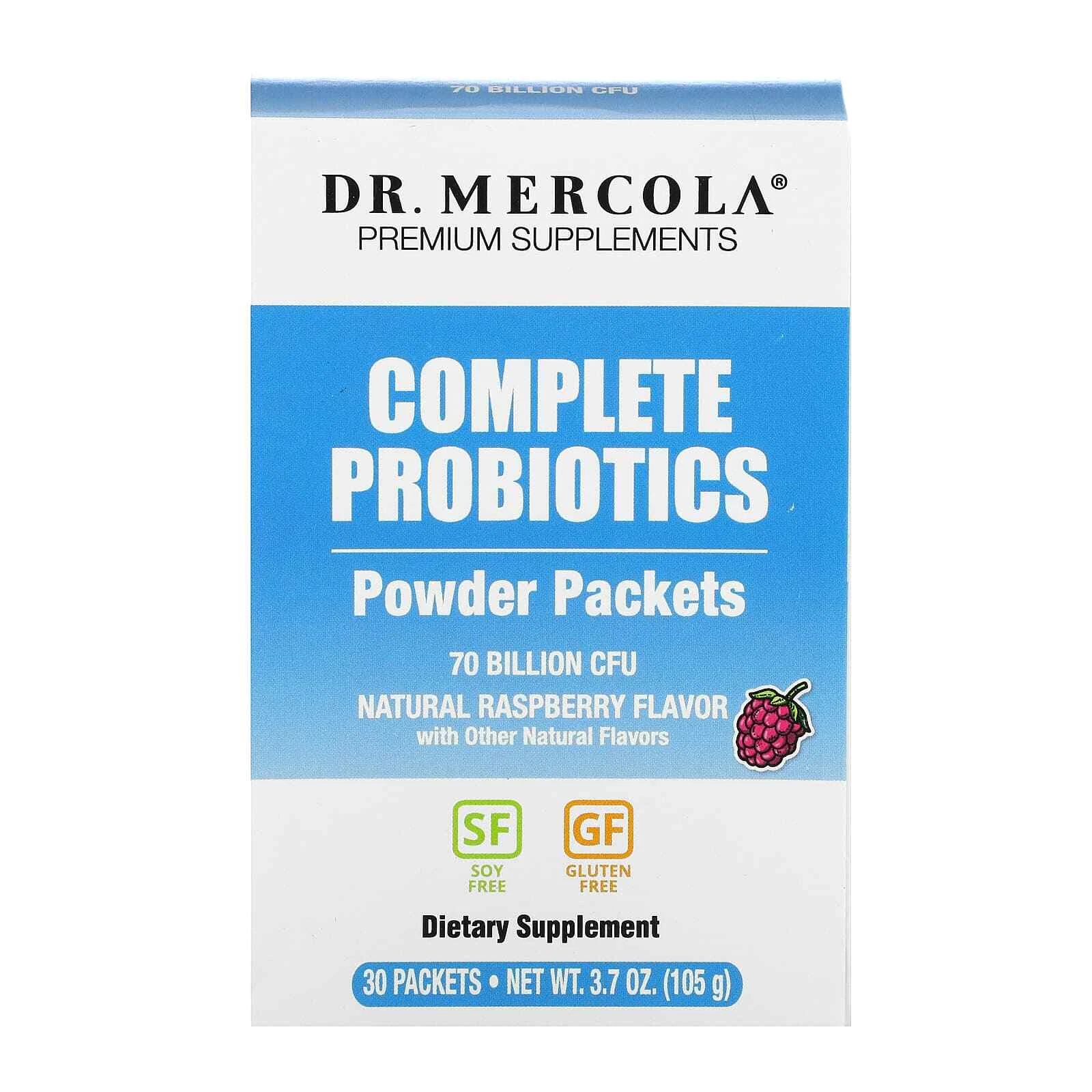 2 X Dr. Mercola, Complete Probiotics Powder Packets, Natural Raspberry , 70 Bill