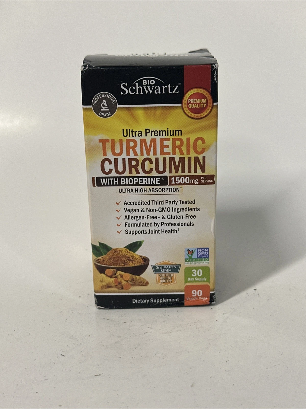 Turmeric Curcumin with Black Pepper Extract 1500mg Exp 10/27
