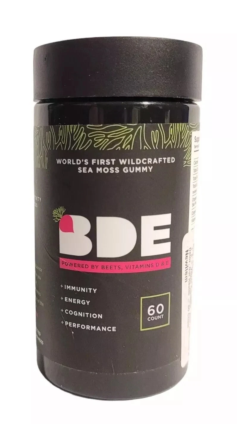 Wildcrafted Sea Moss Gummy Maca Root Beets Lions Mane Mushroom Vitamin D+E 7/24