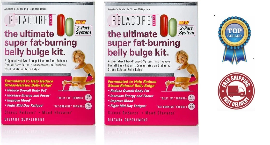 Relacore Ultimate Super Fat Burning Belly Bulge Kit - Diet Pills -2 Packs