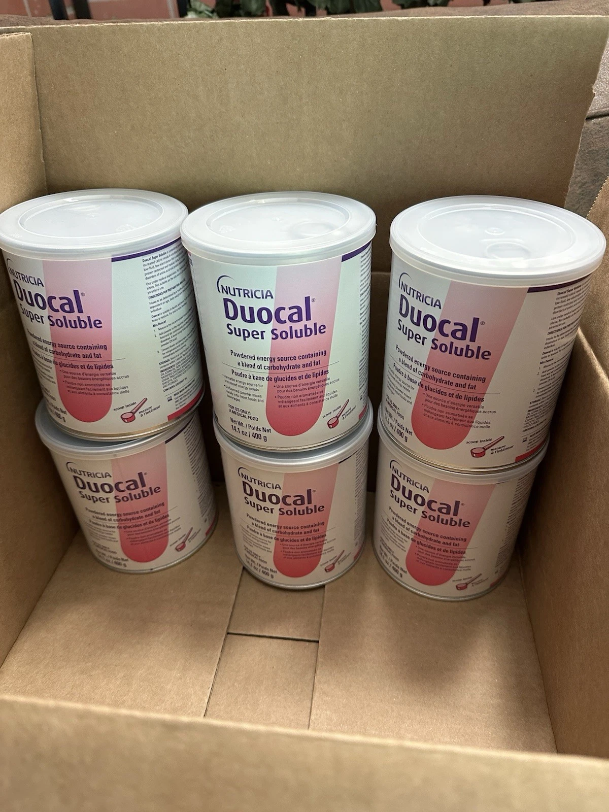 Duocal Super Soluble Powder 14.1oz / 400g (6) Cans New Sealed, exp 03/27 - 11/27